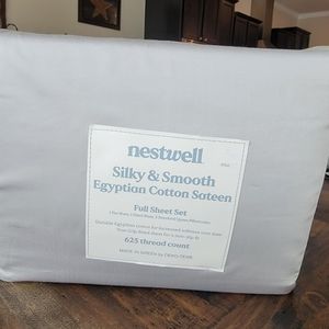 Sheets&Pillowcases Egyptian Cotton Sateen 625 Thread Count Sheet Set- Lunar Rock